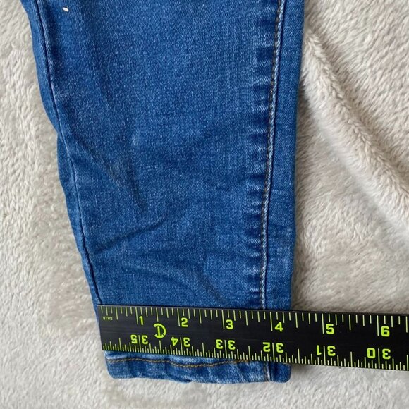 Love Moda Women's Overalls Small Bib Skinny Distressed Casual Y25 Blue Denim - Picture 4 of 11